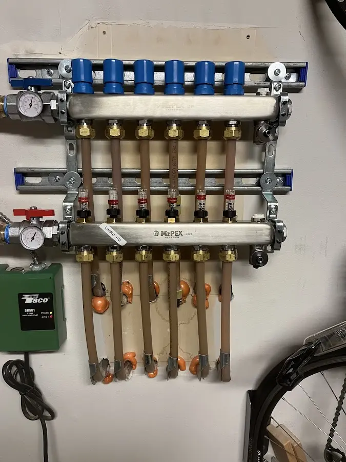 Plumber performing Gas Line Installation at a residential property in Morada